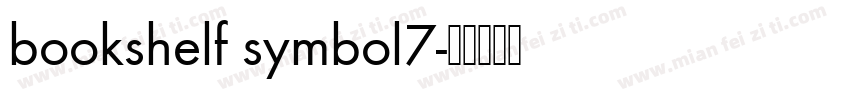 bookshelf symbol7字体转换